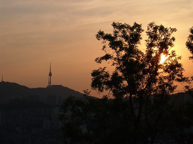 Sunset-Namsan Tower-Eungbongsan-Seoul-South Korea