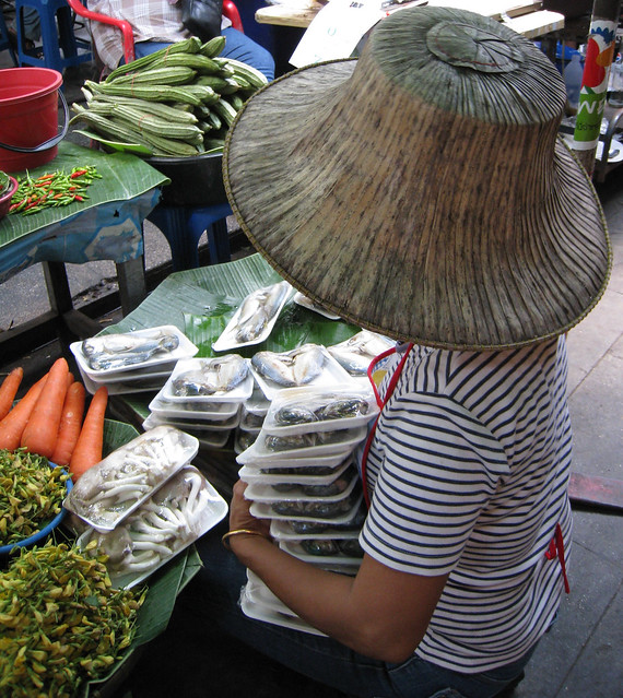Produce Seller Everyday Life Bangkok Thailand