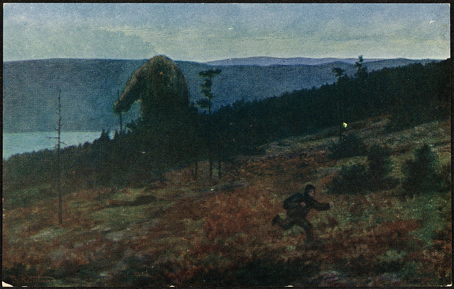 Th. Kittelsen: Askeladden og trollet (på flya), 1910