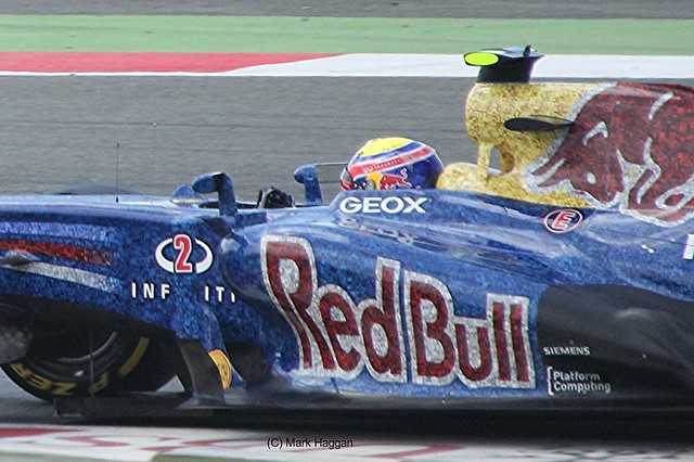 Mark Webber in his Red Bull Racing F1 car during the 2012 British Grand Prix at Silverstone