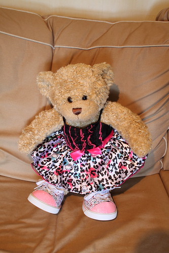 prom dress and trainers