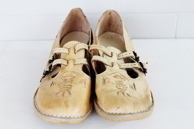 1970s Southwestern Inspired Shoes with Double Strap