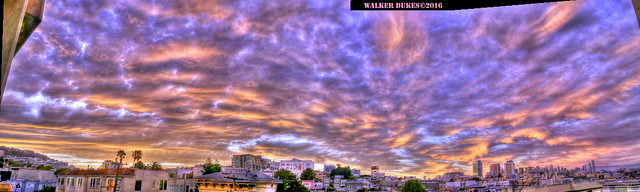 SF Summer Solstice Sunset Panorama, HDR