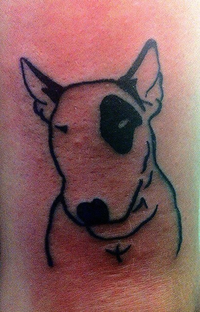 Bull terrier tattoo