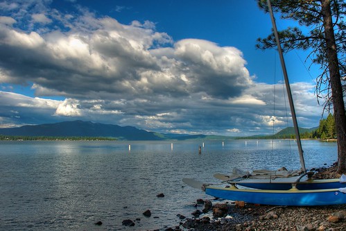 clouds boat day cloudy hdr lakealmanor