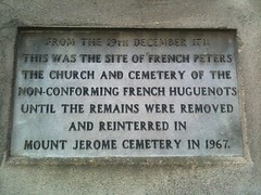 Peter St Huguenot Cemetery plaque