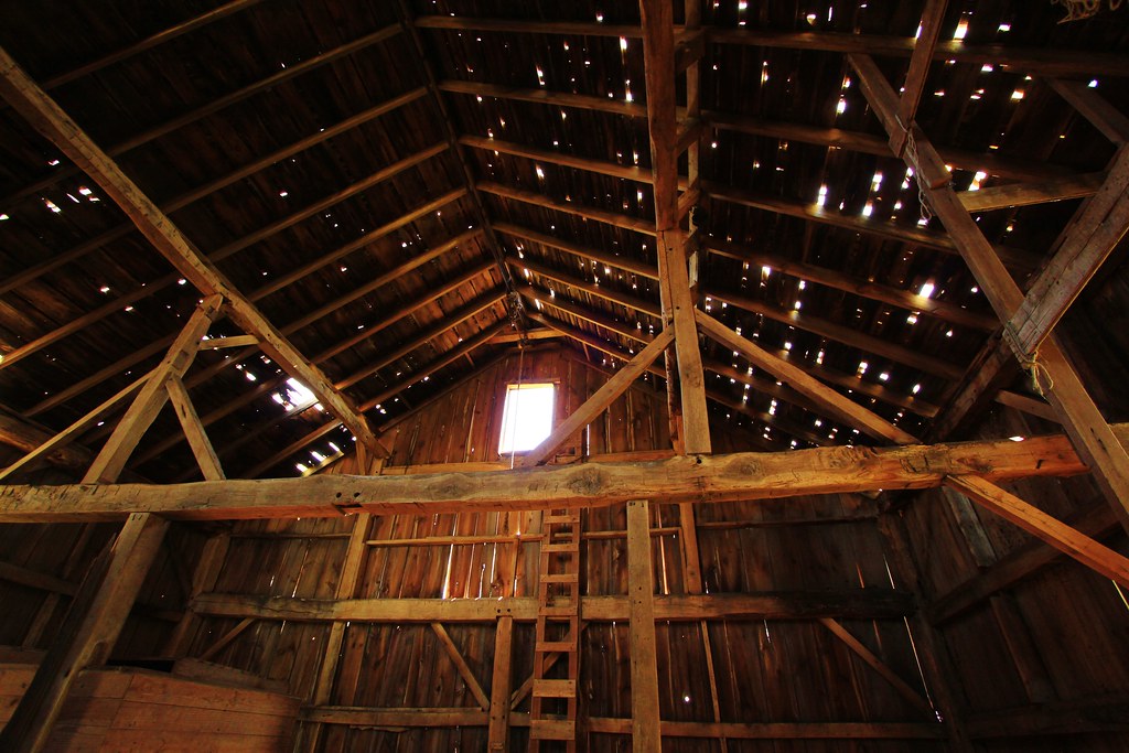 Old barn interior.