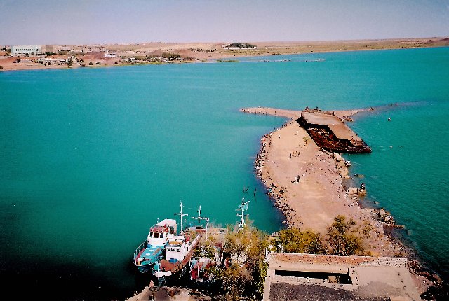 Balkhash Lake pier