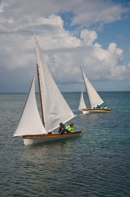 Racing jukongs on Cocos lagoon