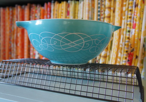 Blue Scroll Pyrex | by Cut To Pieces