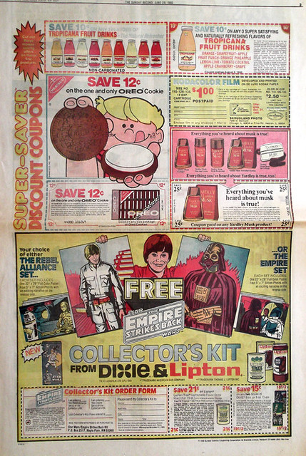 1980 Sunday Comics Newspaper Ads ESB Lipton Oreo Tropicana