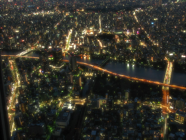 A night view from the observatory of Tokyo Sky Tree