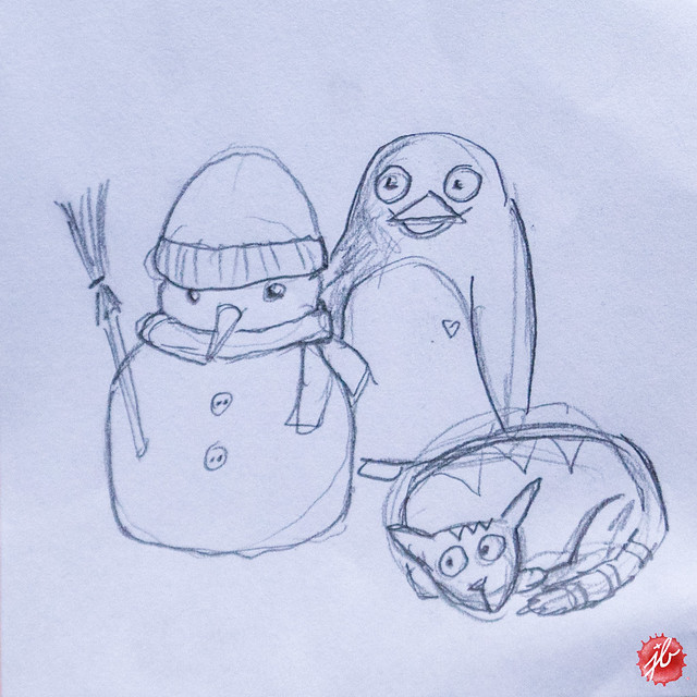 ...der Schneemann, der Pinguin und das Yeti.