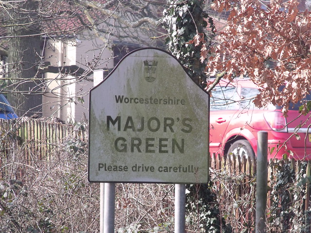 Worcestershire - Major's Green - Please Drive Carefully - sign