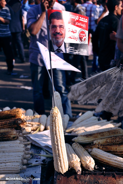 Mursi Paper Flag on Corn