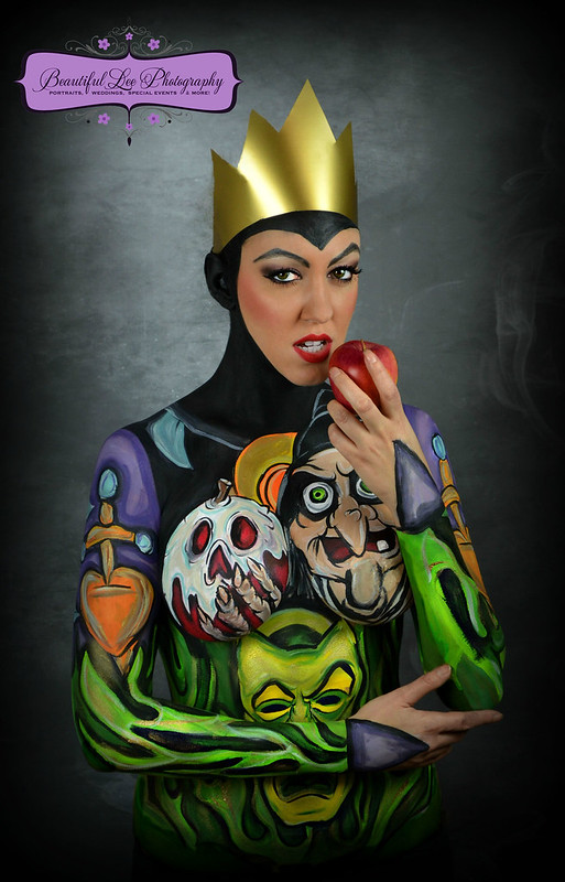 Evil Queen from Disney's Snow White body paint, First look …