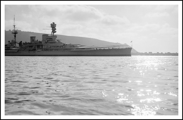Royal Navy warship HMS Repulse in Palestine - circa 1938