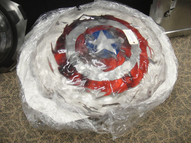 Captain America Prop Auction - Cap's shield encased in ice