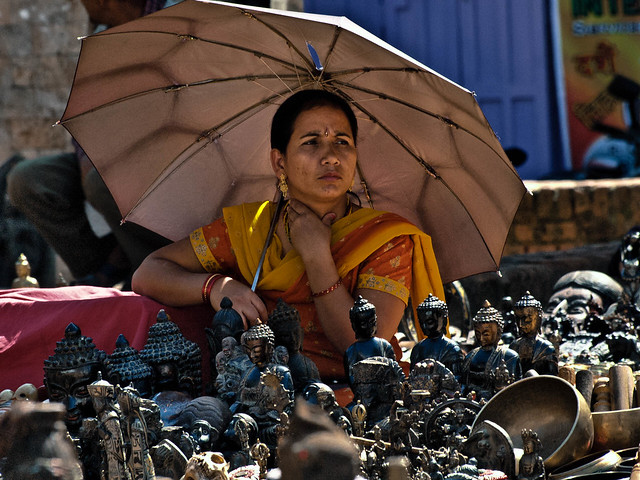 La dama del mercado,Katmandu (Nepal)