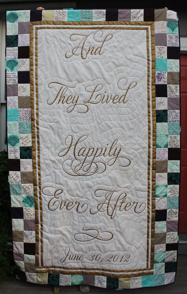 Happily Ever After Wedding Signature Quilt