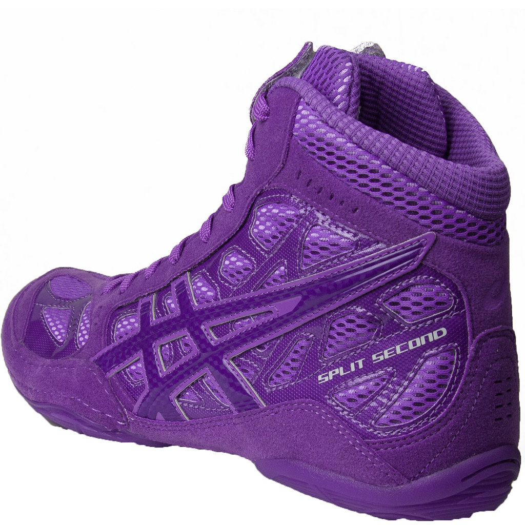 asics wrestling shoes purple 