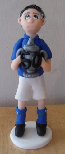 fimo cake topper footballer Everton | by www.FancyFimo.co.uk