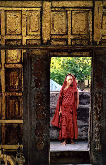 Monje monasterio Kalaw (Myanmar)