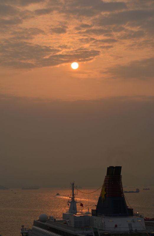 SUNSET IN HONG KONG.