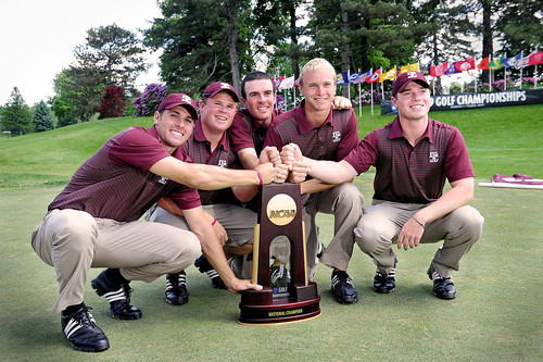 Golf Team With Trophy
