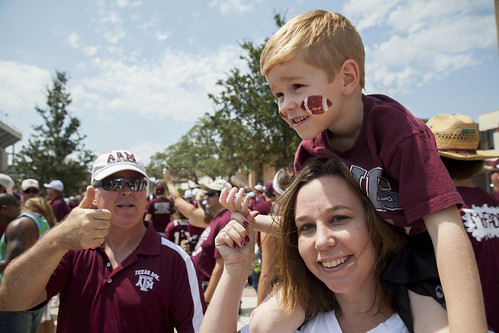Young Aggie being carried by mother during Spirit Walk