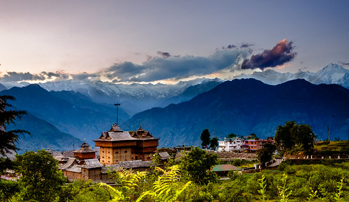 sunset landscape temple sarahan shrikhand bhimkali