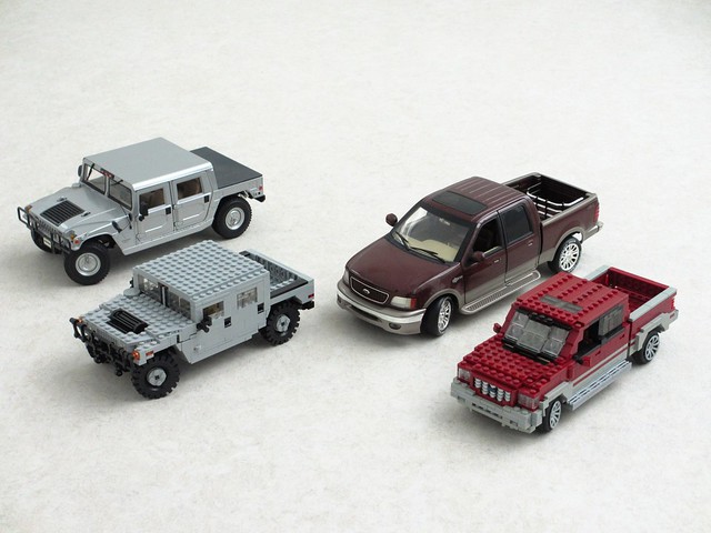 Lego models inspired by die cast cars