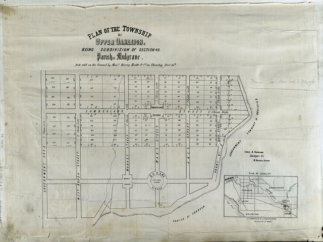 Plan of the township of Upper Oakleigh, being subdivision of section 43. Parish of Mulgrave, 1853