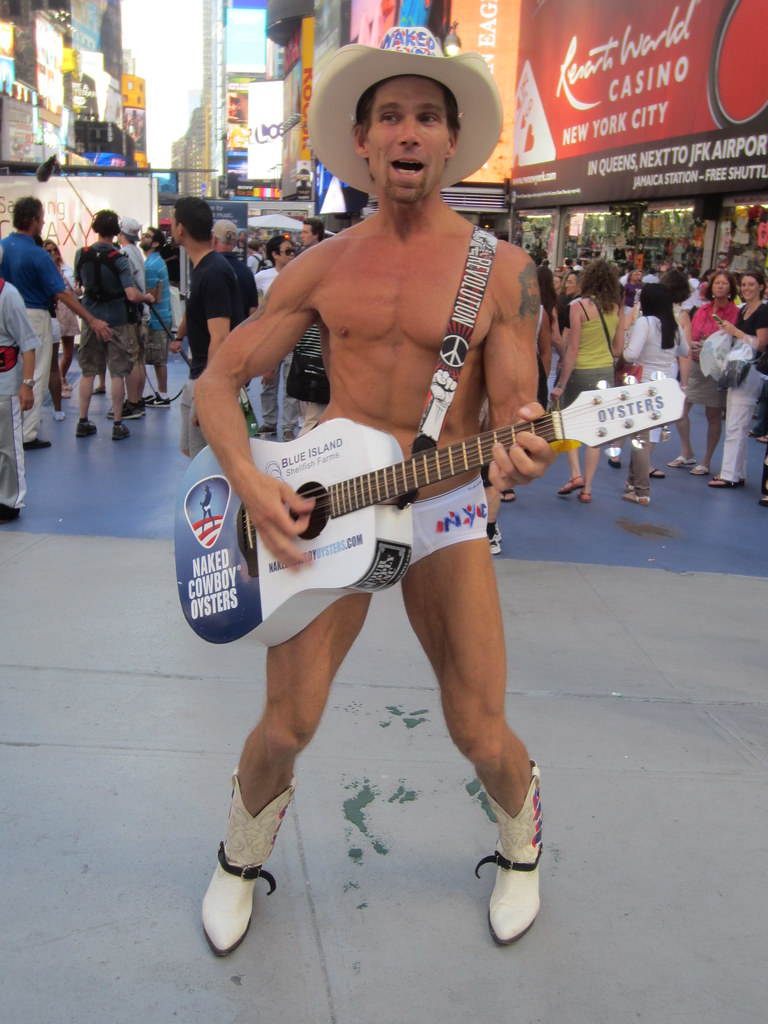 The Naked Cowboy In Times Square New York Stock Photo 