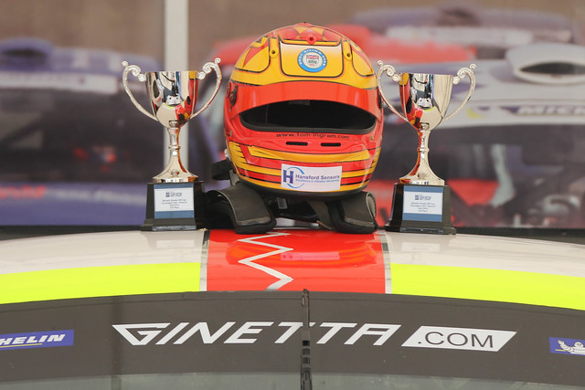 The Ginetta trophy at the BTCC support race at Donington Park in April 2012