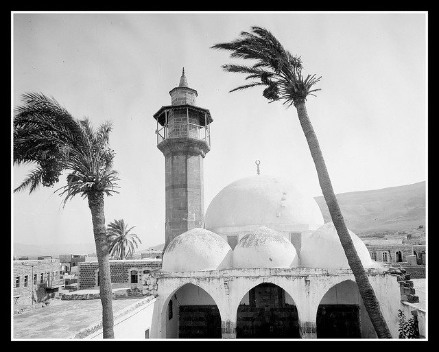 Wonderful mosque in Tiberias on the Sea of Galilee, Palestine - circa 1945