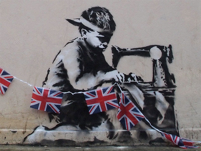 Poundland jubilee flag maker by Banksy ??