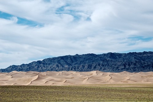 sky mountains landscape sand desert dunes steppe