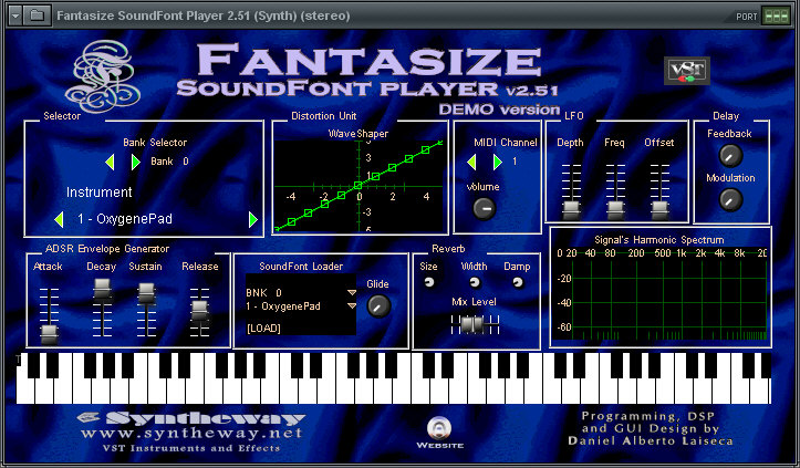 Fantasize SoundFont (SF2) Player VST Musical Instrument Software (Sampler)