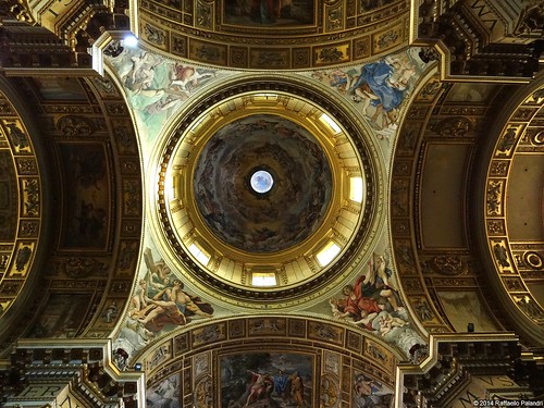 rome roma church cupola dome baroque barocco interno internal cúpula santandreadellavalle miradainterna