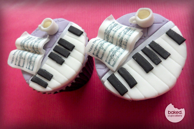 Piano cupcakes by Baked Cupcakery