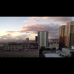 #sunset from #downtown #honolulu