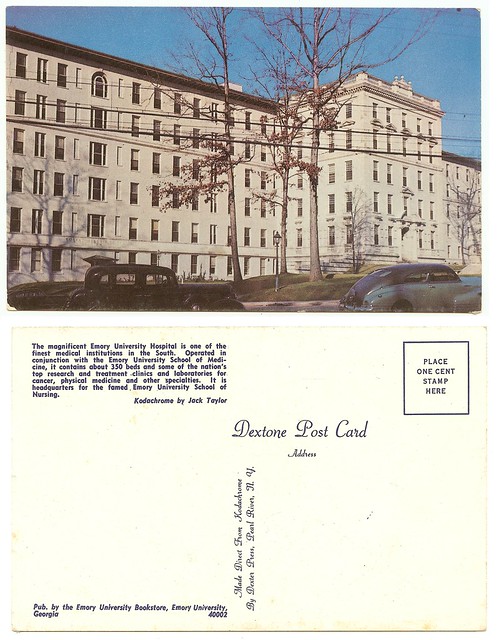 Postcard ca. 1953: Emory Hospital