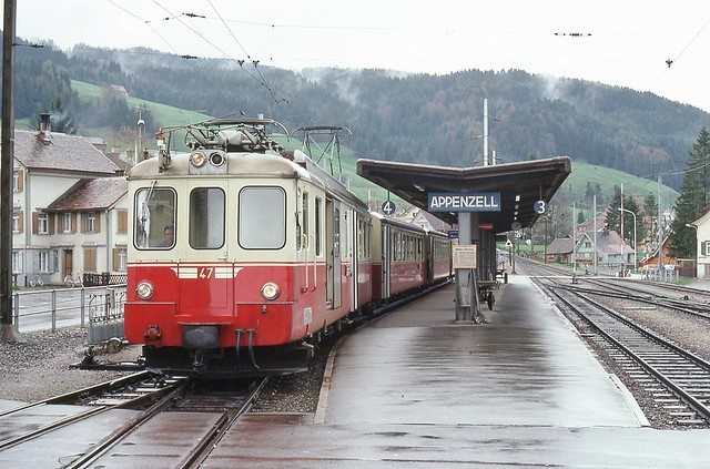 Trains de l'Appenzellerbahn (Suisse)