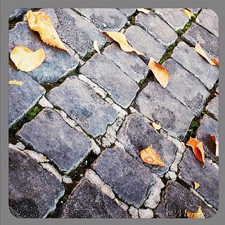 The streets of Rome in a rainy day ...