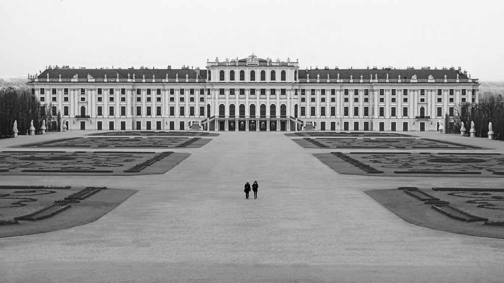 Lonely walk at Schönbrunn, Vienna