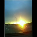 Car Tollway Sunset