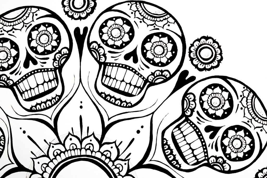 Download Sugar Skull Mandala detail | Finally finished. Blogged ...