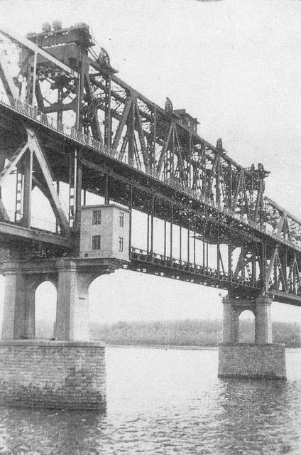 Дунав мост Русе около 1980 г. Podul Dunarea Danube Bridge Ruse Bulgaria