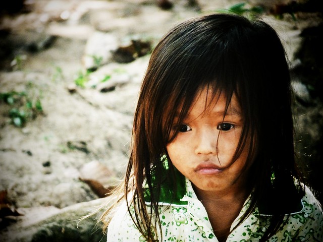 Sad little Cambodian girl!